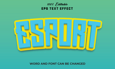 Esport Editable 3d text Effect Style Premium,