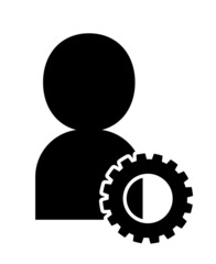 人と歯車のアイコン