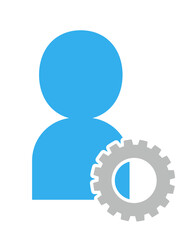 人と歯車のアイコン