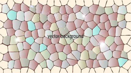 Abstract mosaic vector background in natural shades