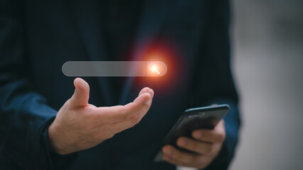 search technology Search Engine Optimization A man uses his smart phone to search for information. by using the search engine bar functionality on your website.