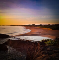 sunset on the beach