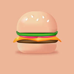 hamburger on a white background