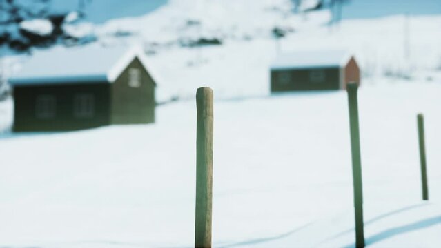 small wooden houses in Norway