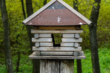 wooden bird house