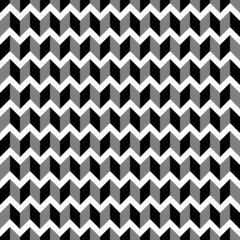 Herringbone motif. Zigzag weaving lines. Jagged stripes. Seamless surface pattern design with rhombuses blocks tessellation ornament. Mosaic parquet wallpaper. Digital paper, page fills, print. Vector