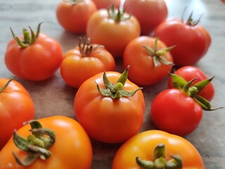 tomatoes on table