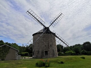 Die Turmwindmühle in Weißensee, Thüringen, Windmühle