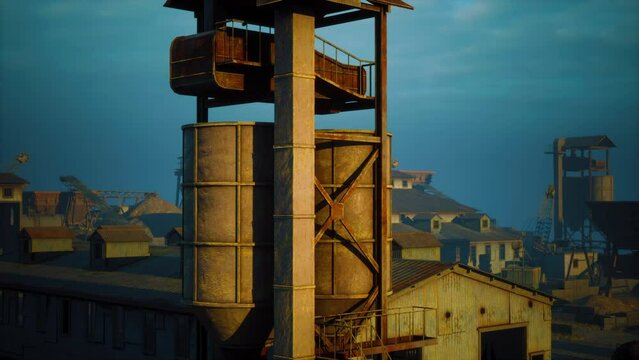 Old abandoned Welsh Coal Mine Pit Gear