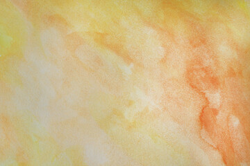 brush painted yellow and orange aquarelle background