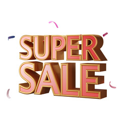 Super sale 3D text graphic