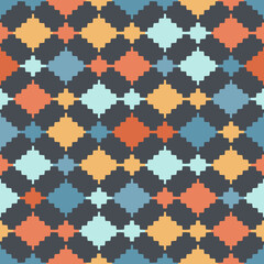 Pattern of colored rhombuses for interior and decor. Vetcor with identical and pattern rhombuses. Angular rhombuses seamless and vector.