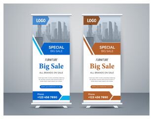 Fototapeta premium Professional, Clean and Modern Corporate Business Roll up Banner Template