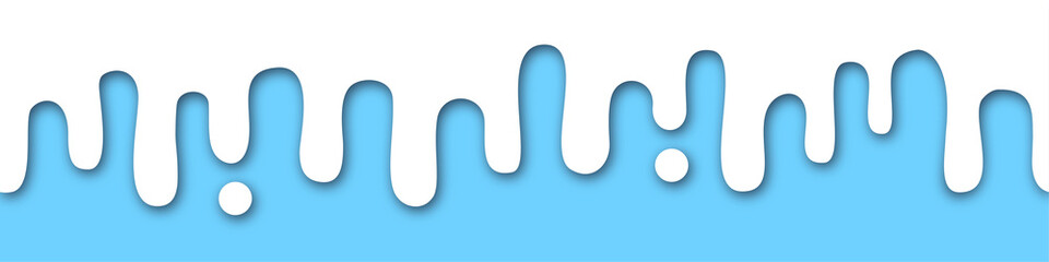 Melting ice cream pattern. Paper cut style. Current drops. Background. Vector illustration