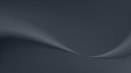 Dark night background with soft swoosh wave abstract connection