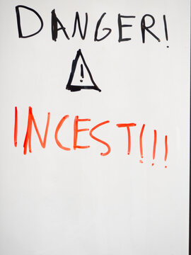 Poster warning of the danger of incest in society.