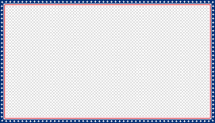 The United States of America frame with transparent background. Vector design.  