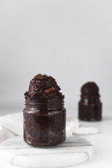 Double chocolate edible cookie dough, Double chocolate ice cream,  scoop of chocolate ice cream or cookie dough