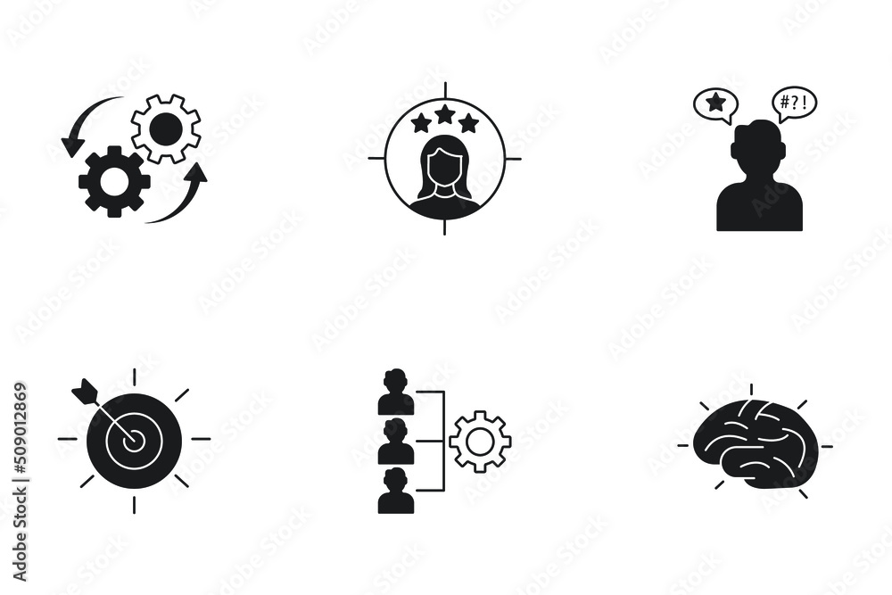 Wall mural competence icons set . competence pack symbol vector elements for infographic web