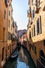 Images of the canals and buildings of Venice Italy. Classic buildings and tourist places.