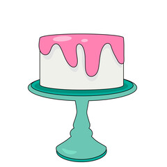 Birthday cake vector  illustration