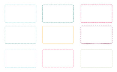 set of blank decorative frames