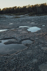 dried up stone riverbed