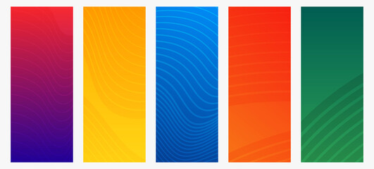 Modern colorful gradient background with wave lines