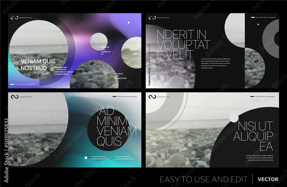 Aufkleber editable vector presentation templates with design elements and infographics. background for present