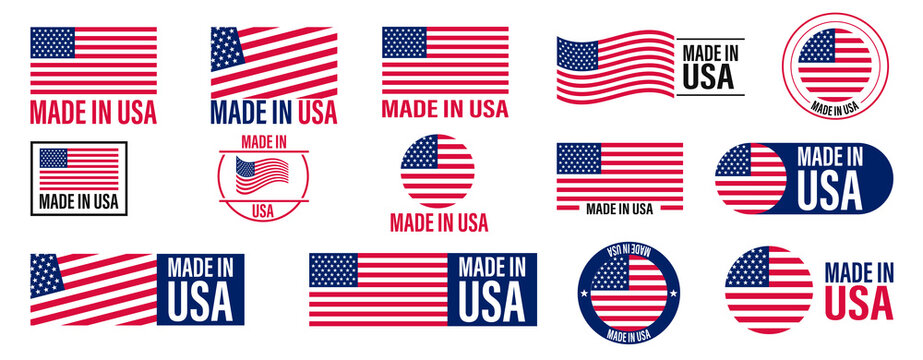 Made in USA logo. Vector illustration.