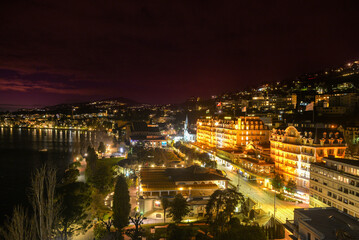 Fototapeta premium Panoramaansicht Montreux-Schweiz