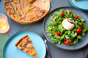 Burrata Salad with Cherry Tomatoes, Rucola and Balsamic Creme.