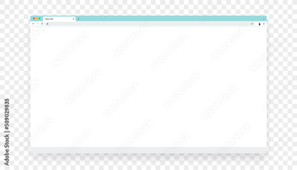 Aufkleber Empty browser window with white page. Vector mockup template