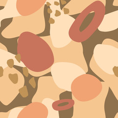 Seamless pattern with abstraction. Simple geometric shapes. Vector illustration for textiles, covers, modern design.