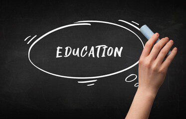 Hand drawing education concept concept