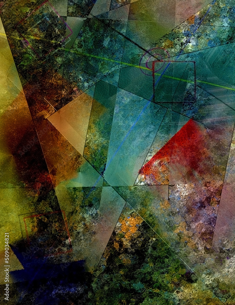 Poster modern abstract with overlapping layers
