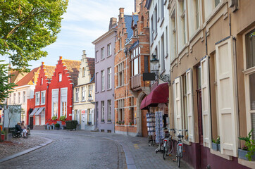 Naklejka premium Street of Brugge, Belgium