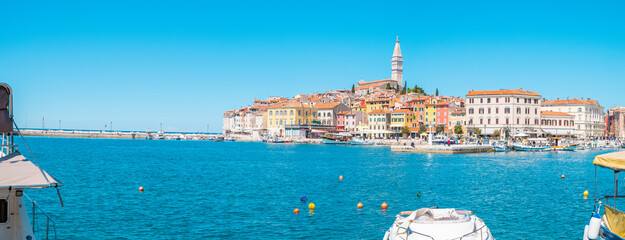 Beautiful city of Rovinj, Croatia, in summer