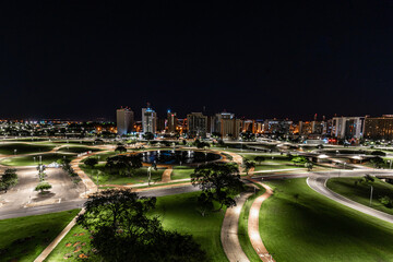 The capital of Brazil, Brasilia at night - obrazy, fototapety, plakaty