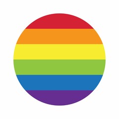 Rainbow colors circle shape,Lgbt circle flat vector,rainbow flag