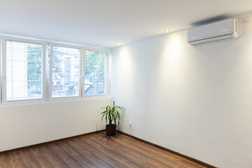 empty room with PVC window