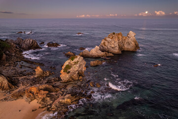 Camel Rock at sunset, located near Bermagui, NSW, Australia