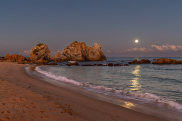 Camel Rock at sunset, located near Bermagui, NSW, Australia