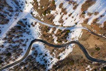 Route de montagne vue d'en haut (Mercantour) 1