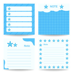 Set of square notepads with Starfish