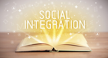 open book, social networking concept