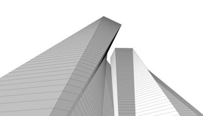 Fototapeta premium abstract architecture vector 3d illustration