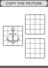 Copy the picture with Anchor. Worksheet for kids