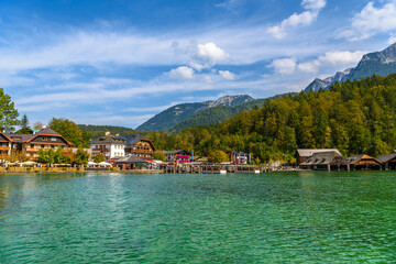Fototapeta premium Schoenau am Koenigssee, Konigsee, Bavaria, Germany
