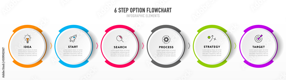 Poster timeline infographic design with 6 options or steps. infographics for business concept. can be used 